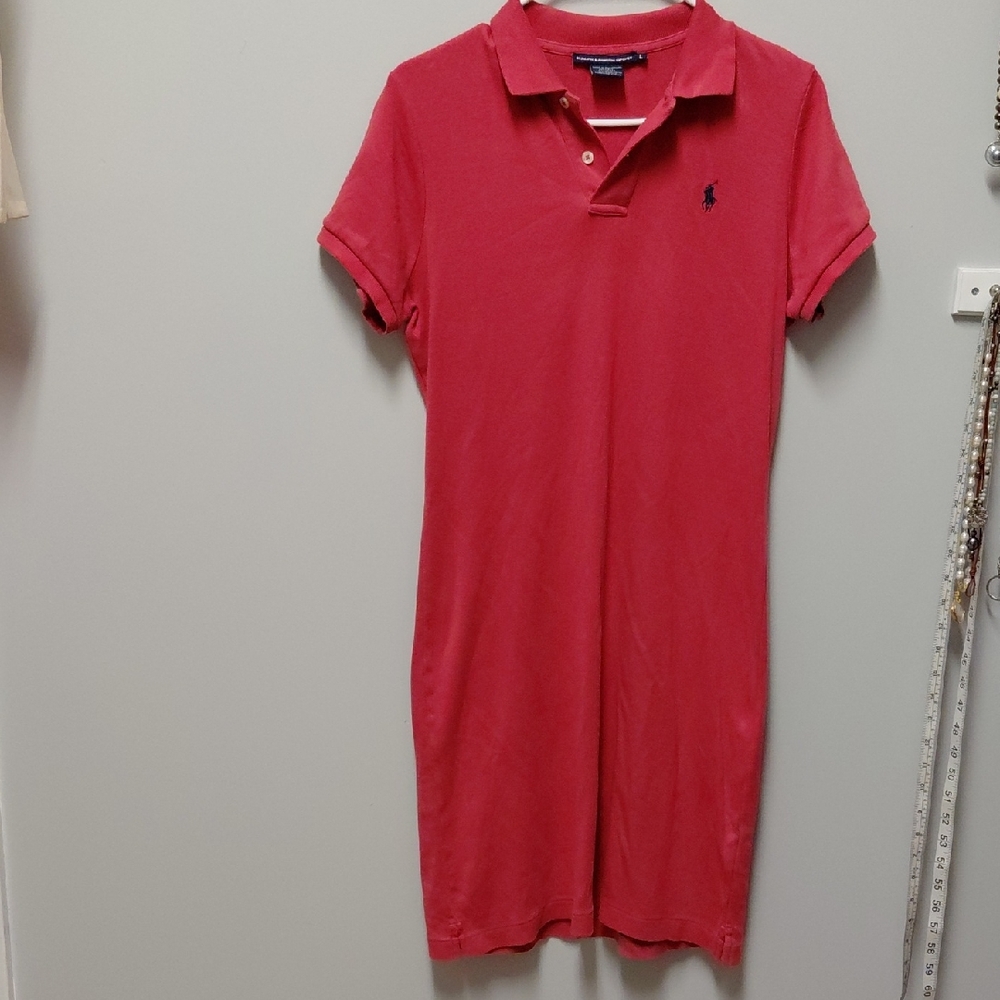 Ralph Lauren Pink Polo Dress, Size Large